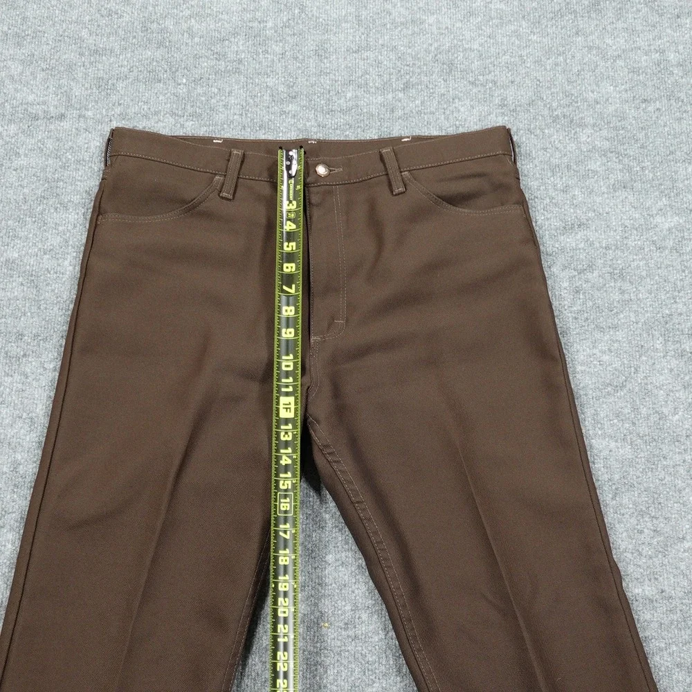 Vintage Wrangler Jeans Mens 38x30 Brown Wrancher Dress Slacks Flare Leg